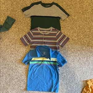 Carter's Gray, Blue, and Multicolor Stripe Tees